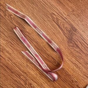 CHANEL Burgundy Ribbon Belt about 2ft